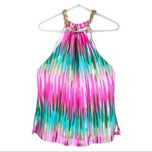 Like New. MILLY Silk Halter Top